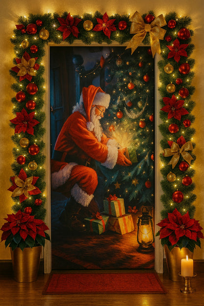 Fundas Navideñas ultra HD Para Puerta 2M X 1M Transforma tu puerta en segundos y dale a tu hogar el espíritu navideño que se merece 🎁 Últimos días con precio de lanzamiento