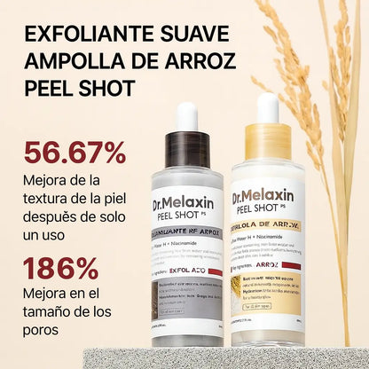 Combo Serum exfoliante suave 30ml + Serum hidratante 30ml para una piel luminosa y fresca sin irritación 🎁 Solo por hoy con 50% DCTO