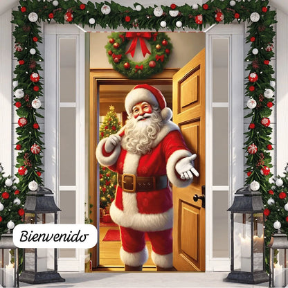 Fundas Navideñas ultra HD Para Puerta 2M X 1M Transforma tu puerta en segundos y dale a tu hogar el espíritu navideño que se merece 🎁 Últimos días con precio de lanzamiento