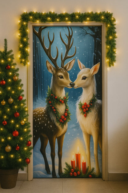 Fundas Navideñas ultra HD Para Puerta 2M X 1M Transforma tu puerta en segundos y dale a tu hogar el espíritu navideño que se merece 🎁 Últimos días con precio de lanzamiento