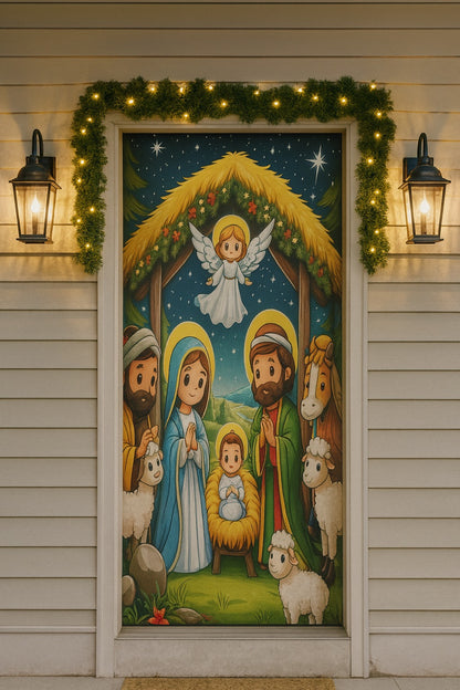 Fundas Navideñas ultra HD Para Puerta 2M X 1M Transforma tu puerta en segundos y dale a tu hogar el espíritu navideño que se merece 🎁 Últimos días con precio de lanzamiento