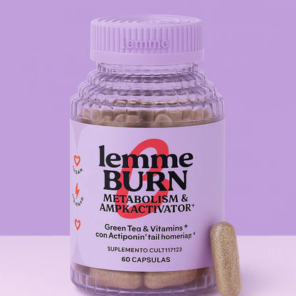 Lemme Burn X 60 unidades - Quemador de grasa y activador AMPK para activar el metabolismo, reducir grasa abdominal y lucir un cuerpo más delgado