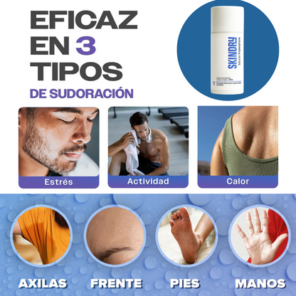 Skindry™ Solución Antitranspirante 120ml para sudoración excesiva en manos, axilas y pies 🎁 50% DCTO